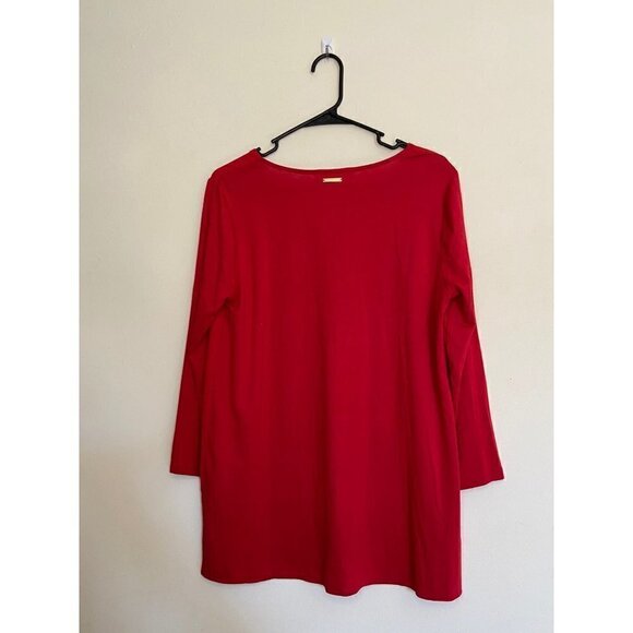 Michael Michael kors v neck tiered bottom long sleeve shirt size medium - Picture 2 of 6